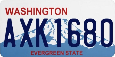WA license plate AXK1680