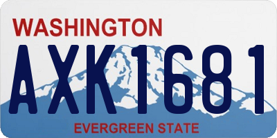 WA license plate AXK1681