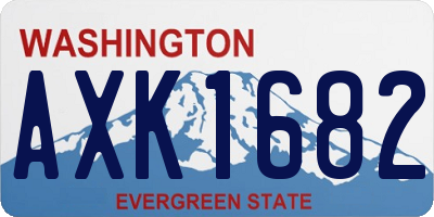 WA license plate AXK1682