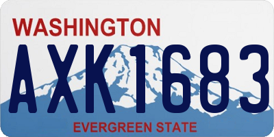 WA license plate AXK1683