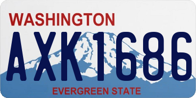 WA license plate AXK1686
