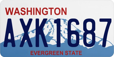 WA license plate AXK1687