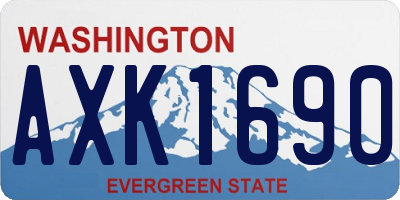 WA license plate AXK1690