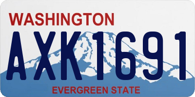 WA license plate AXK1691