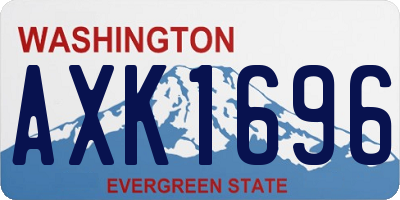 WA license plate AXK1696
