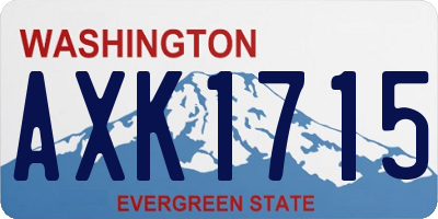 WA license plate AXK1715