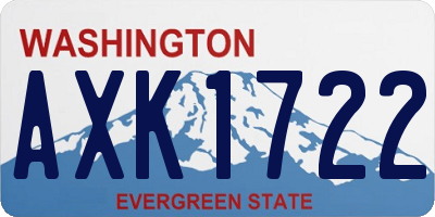 WA license plate AXK1722