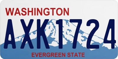 WA license plate AXK1724