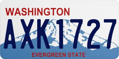WA license plate AXK1727