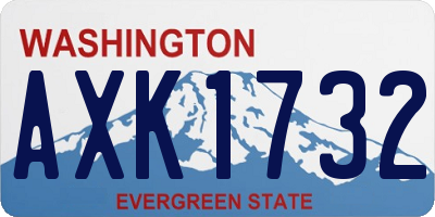 WA license plate AXK1732
