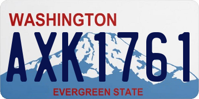 WA license plate AXK1761