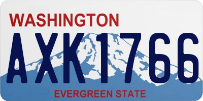 WA license plate AXK1766