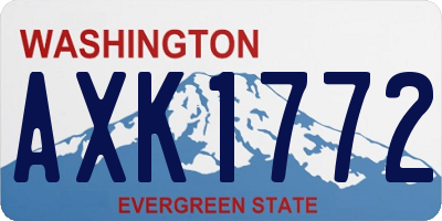 WA license plate AXK1772