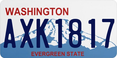 WA license plate AXK1817