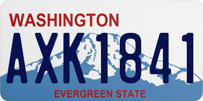 WA license plate AXK1841