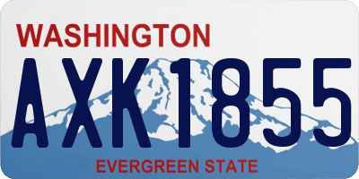 WA license plate AXK1855