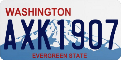WA license plate AXK1907