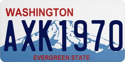 WA license plate AXK1970
