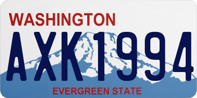 WA license plate AXK1994