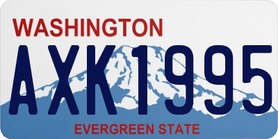 WA license plate AXK1995