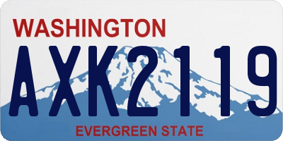 WA license plate AXK2119