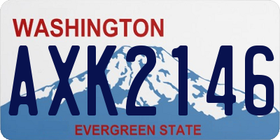 WA license plate AXK2146