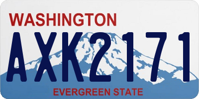 WA license plate AXK2171
