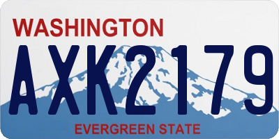 WA license plate AXK2179
