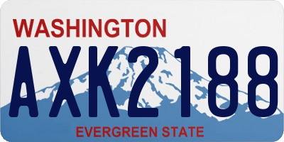WA license plate AXK2188