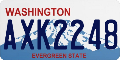 WA license plate AXK2248