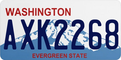WA license plate AXK2268