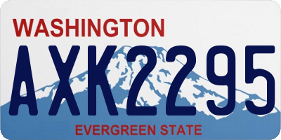 WA license plate AXK2295