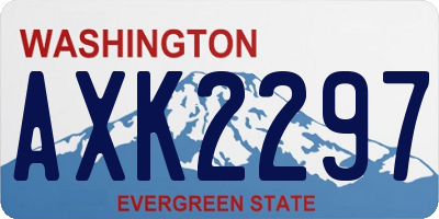WA license plate AXK2297