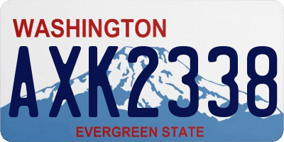 WA license plate AXK2338