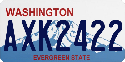 WA license plate AXK2422
