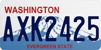 WA license plate AXK2425
