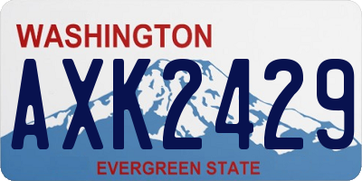 WA license plate AXK2429
