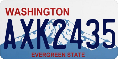 WA license plate AXK2435