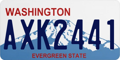 WA license plate AXK2441