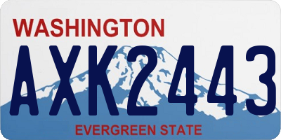 WA license plate AXK2443