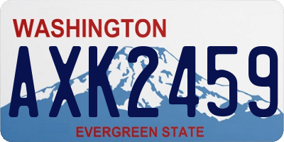 WA license plate AXK2459