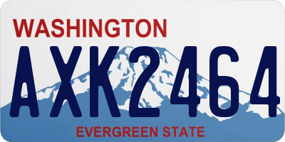 WA license plate AXK2464