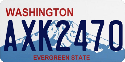 WA license plate AXK2470