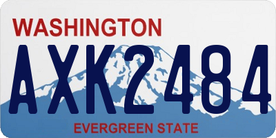 WA license plate AXK2484
