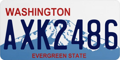 WA license plate AXK2486