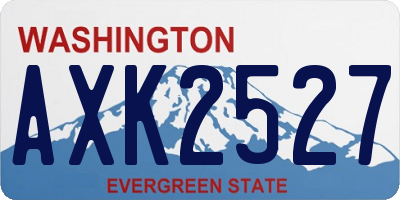 WA license plate AXK2527