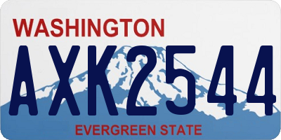 WA license plate AXK2544