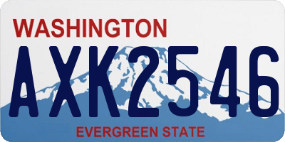 WA license plate AXK2546