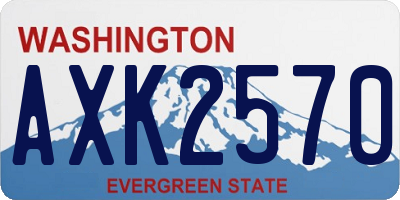 WA license plate AXK2570