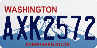 WA license plate AXK2572